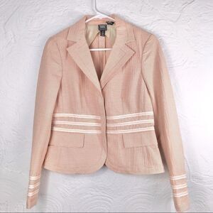 W by Worth Orange Cream Pinstriped Blazer-New